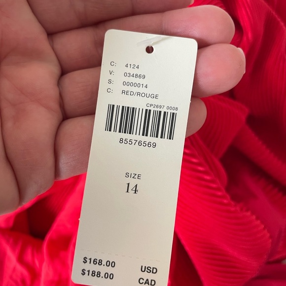 Anthropologie Red Plisse Halter Jumpsuit - Picture 16 of 16